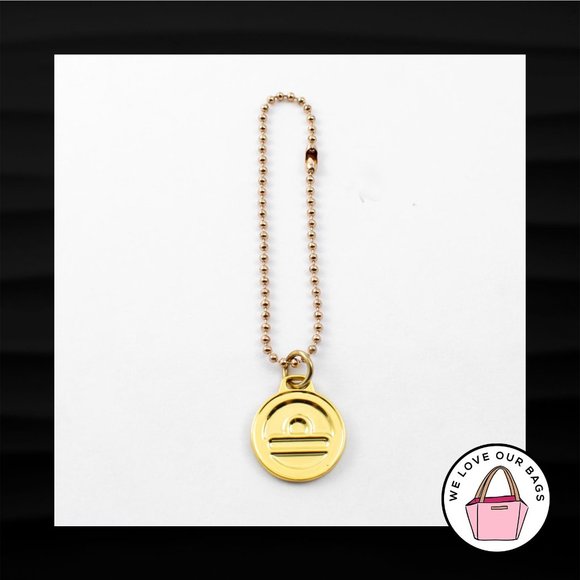 BIG BUDDHA GOLD BRASS ROUND DISC KEY FOB BAG PURSE CHARM KEYCHAIN HANG TAG - Picture 1 of 1